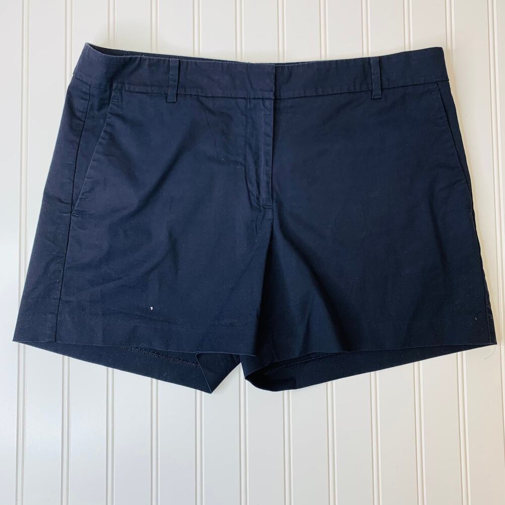 Ann Taylor Navy Blue Chino Shorts Sz 8